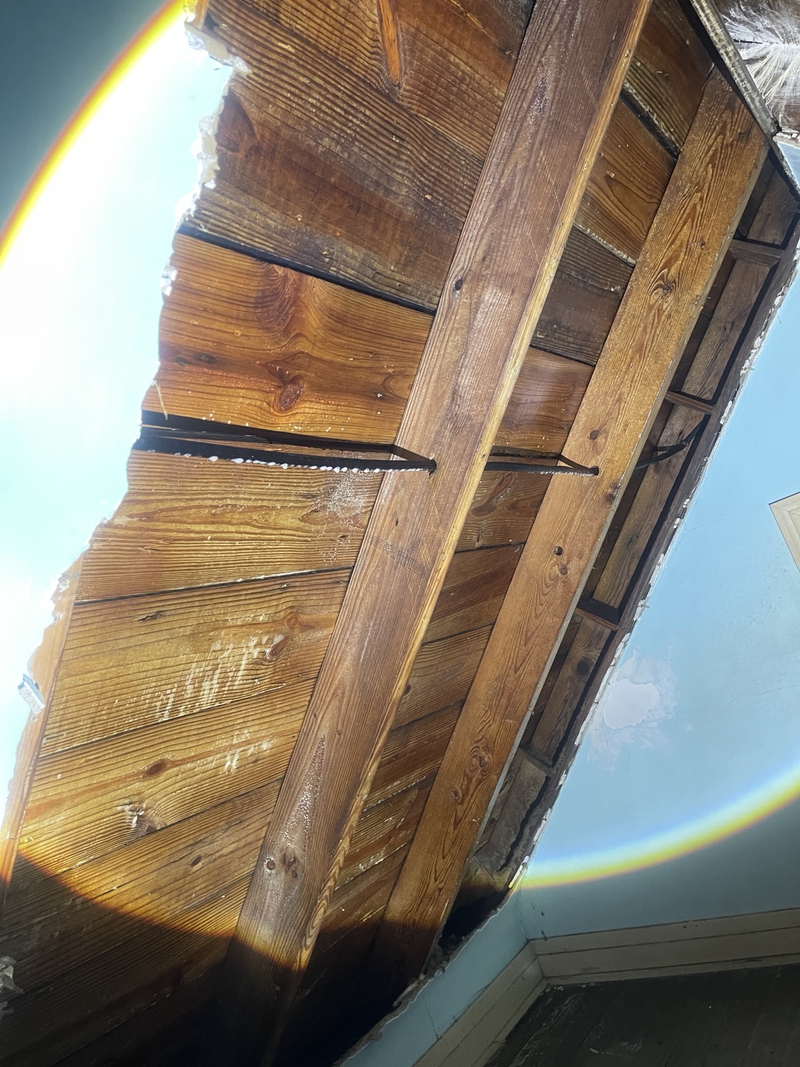 Wood surface after mold remediation